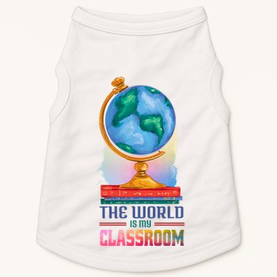 The World Is My Classroom Globe Doggie Tank
