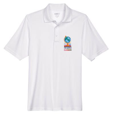 The World Is My Classroom Globe Men's Origin Performance Piqué Polo