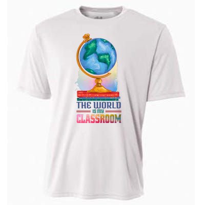 The World Is My Classroom Globe Cooling Performance Crew T-Shirt