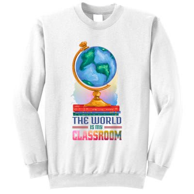 The World Is My Classroom Globe Sweatshirt