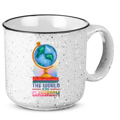 The World Is My Classroom Globe 15oz Campfire Ceramic Mug