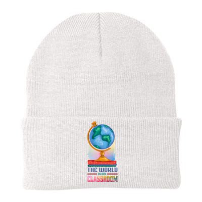 The World Is My Classroom Globe Knit Cap Winter Beanie