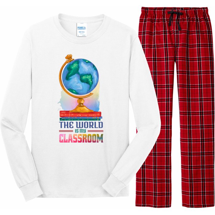 The World Is My Classroom Globe Long Sleeve Pajama Set