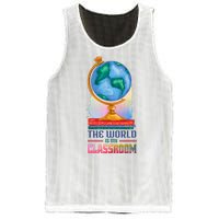 The World Is My Classroom Globe Mesh Reversible Basketball Jersey Tank