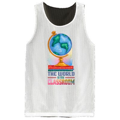 The World Is My Classroom Globe Mesh Reversible Basketball Jersey Tank