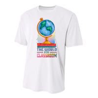 The World Is My Classroom Globe Performance Sprint T-Shirt