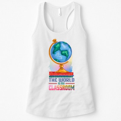 The World Is My Classroom Globe Womens Tank Top