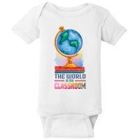 The World Is My Classroom Globe Baby Bodysuit