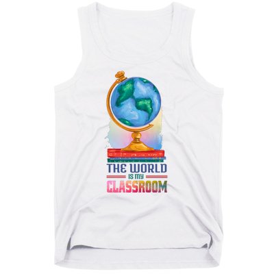 The World Is My Classroom Globe Tank Top