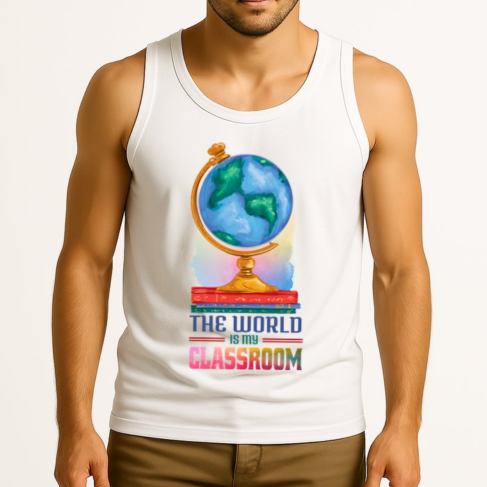 The World Is My Classroom Globe Tank Top
