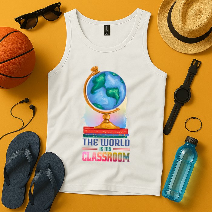 The World Is My Classroom Globe Tank Top