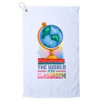 The World Is My Classroom Globe Golf Towel