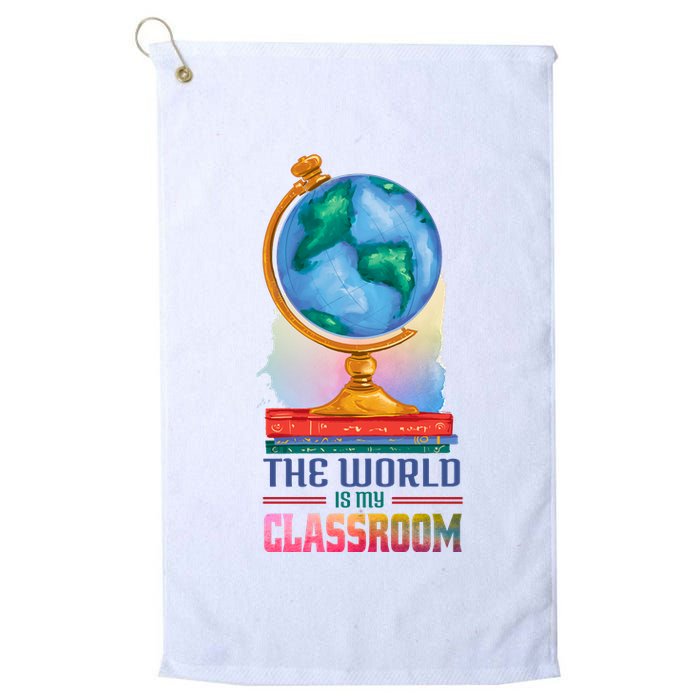 The World Is My Classroom Globe Golf Towel