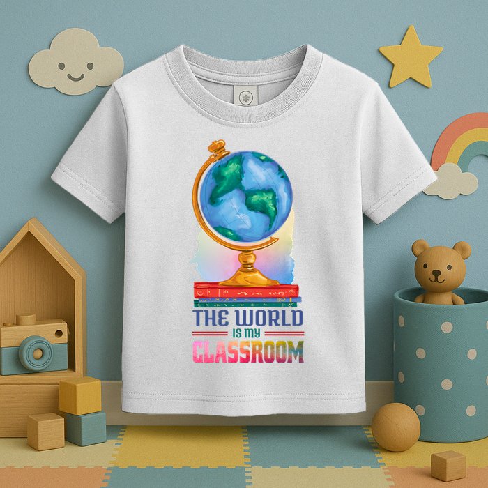 The World Is My Classroom Globe Toddler T-Shirt