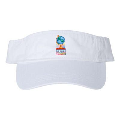 The World Is My Classroom Globe Valucap Bio-Washed Visor