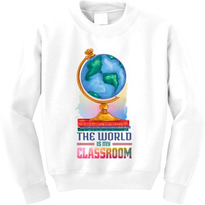 The World Is My Classroom Globe Kids Sweatshirt