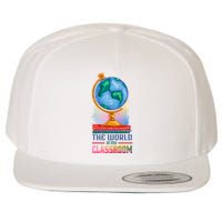 The World Is My Classroom Globe Wool Snapback Cap