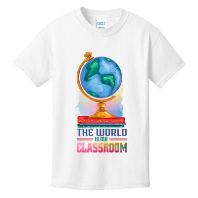 The World Is My Classroom Globe Kids T-Shirt
