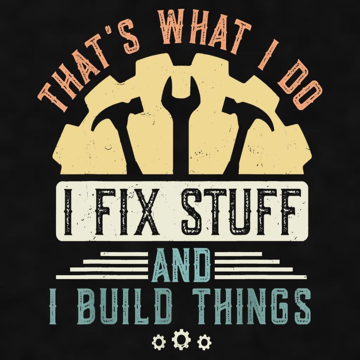 That's What I Do I Fix Stuff And I Build Things Mechanic Ladies PosiCharge Tri-Blend Wicking Tank