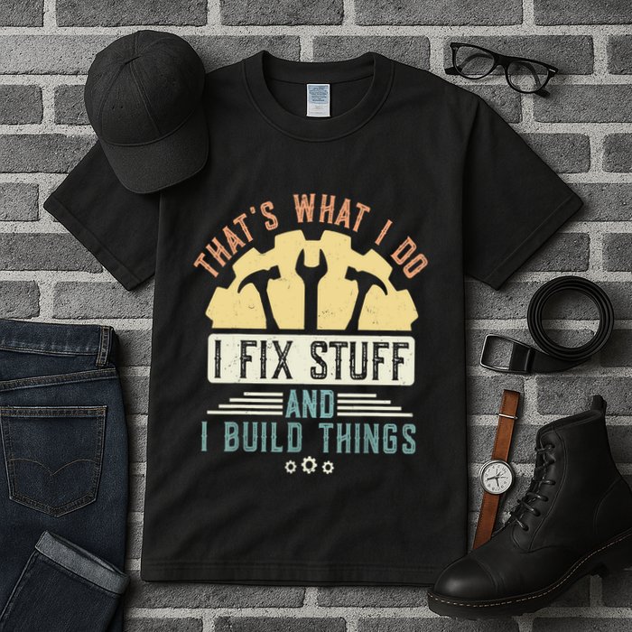 That's What I Do I Fix Stuff And I Build Things Mechanic Tall T-Shirt