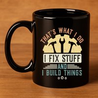 That's What I Do I Fix Stuff And I Build Things Mechanic 11oz C Handle Ceramic Mug