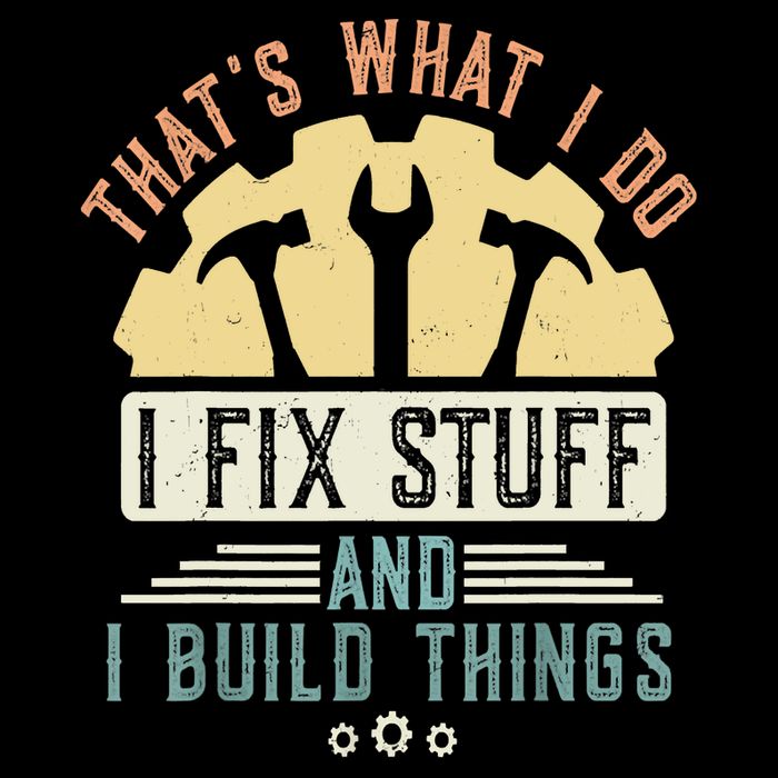 That's What I Do I Fix Stuff And I Build Things Mechanic Drawstring Bag