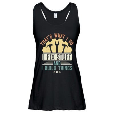 That's What I Do I Fix Stuff And I Build Things Mechanic Ladies Essential Flowy Tank