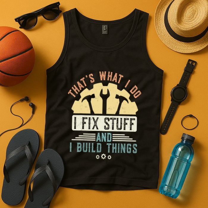 That's What I Do I Fix Stuff And I Build Things Mechanic Tank Top