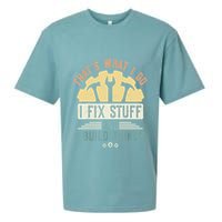 That's What I Do I Fix Stuff And I Build Things Mechanic Sueded Cloud Jersey T-Shirt