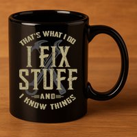 That's What I Do I Fix Stuff And I Know Things 11oz C Handle Ceramic Mug