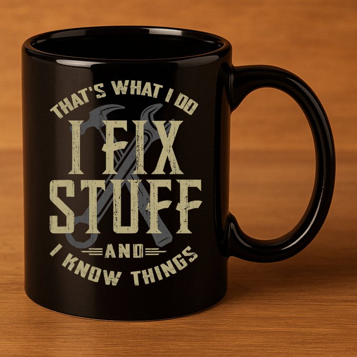 That's What I Do I Fix Stuff And I Know Things 11oz C Handle Ceramic Mug