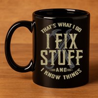 That's What I Do I Fix Stuff And I Know Things 11oz C Handle Ceramic Mug
