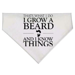 Thats What I Do I Grow A Beard And I Know Things Fun Beard USA-Made Doggie Bandana