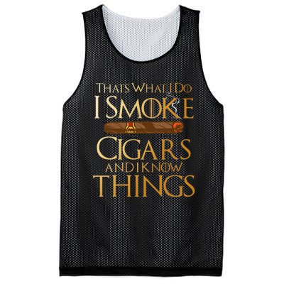 Thats What I Do I Smoke Cigars And I Know Things Smoker Mesh Reversible Basketball Jersey Tank