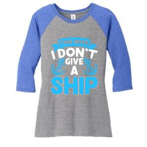 This Week I Dont Give A Ship Family Cruise Vacation Outfit Gift Women's Tri-Blend 3/4-Sleeve Raglan Shirt