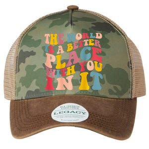 The World Is A Better Place With You In It Trendy Costume Legacy Tie Dye Trucker Hat