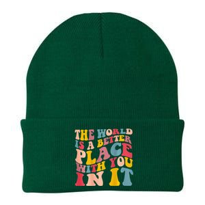 The World Is A Better Place With You In It Trendy Costume Knit Cap Winter Beanie