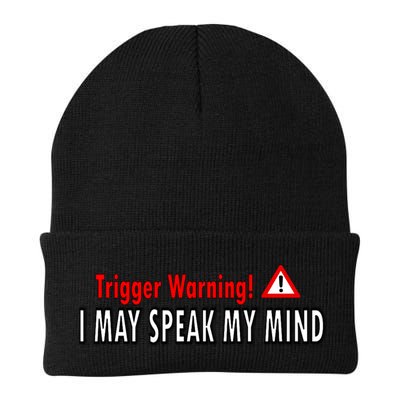 Trigger Warning I May Speak My Mind Gift Beanie