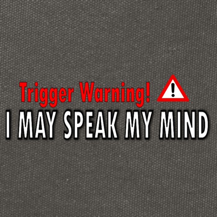 Trigger Warning I May Speak My Mind Gift Cotton Canvas Backpack