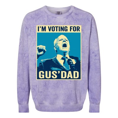 Tim Walz IM Voting For Gus Dad 2024 Presidential Election Colorblast Crewneck Sweatshirt