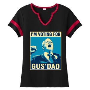 Tim Walz IM Voting For Gus Dad 2024 Presidential Election Ladies Halftime Notch Neck Tee