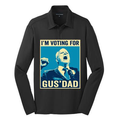 Tim Walz IM Voting For Gus Dad 2024 Presidential Election Silk Touch Performance Long Sleeve Polo