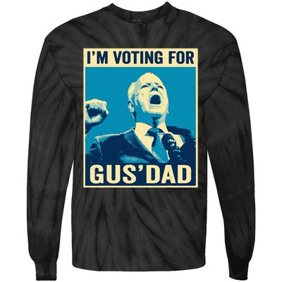 Tim Walz IM Voting For Gus Dad 2024 Presidential Election Tie-Dye Long Sleeve Shirt