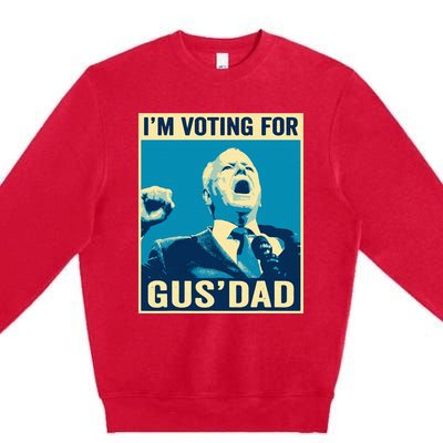 Tim Walz IM Voting For Gus Dad 2024 Presidential Election Premium Crewneck Sweatshirt