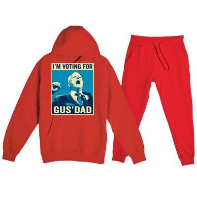 Tim Walz IM Voting For Gus Dad 2024 Presidential Election Premium Hooded Sweatsuit Set