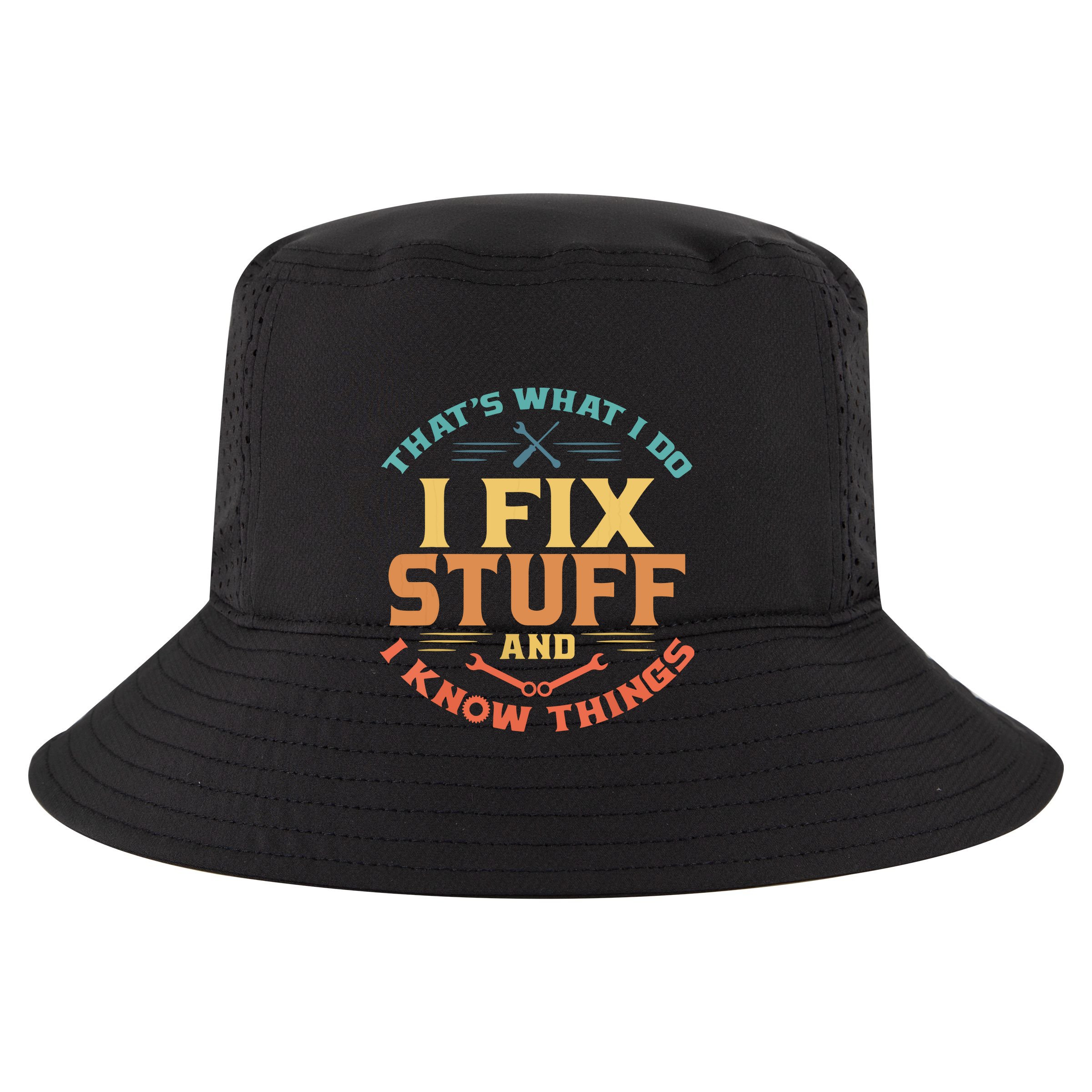 That's What I Do I Fix Stuff And I Know Things Funny Dad Crop Fleece Hoodie