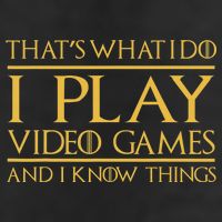 That's What I Do I Play Video Games And I Know Things Gamer Garment-Dyed Fleece Hoodie