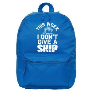 This Week I Don't Give A Ship Funny Cruise Family Matching Cute Gift 16 in Basic Backpack