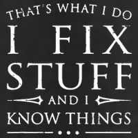 That's What I Do I Fix Stuff And I Know Things Crop Fleece Hoodie