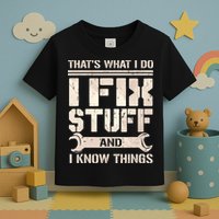 That's What I Do I Fix Stuff And I Know Things Toddler T-Shirt